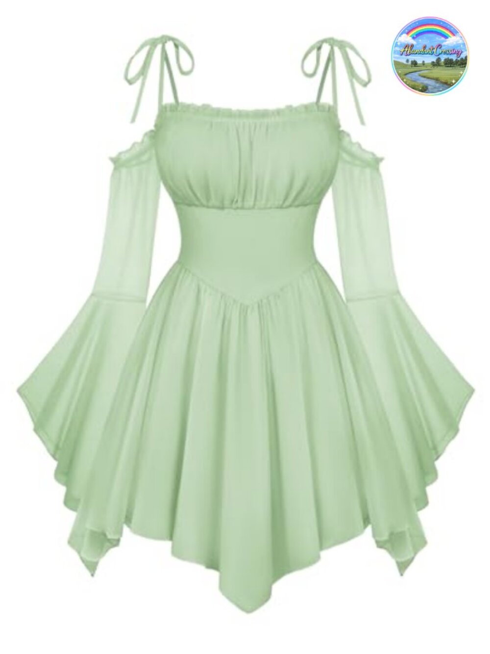 Renaissance Fairy Dress A-Line Boho Corset Dress Chiffon Off Shoulder